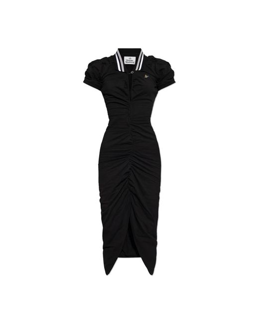 Vivienne Westwood Black Kleid mit raffung