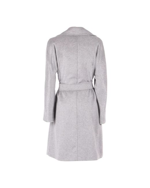 Max Mara Gray Belted Coats