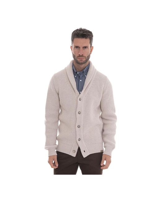Fay Truien & Vesten ,Wol Cardigan Met Knopen in het Natural voor heren