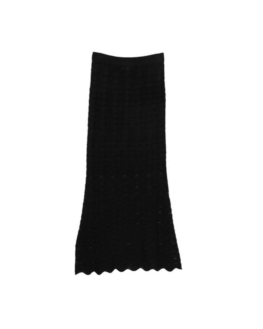 D.exterior Black Maxi Skirts