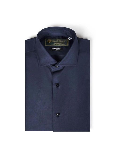 Franzese Collection Blauw Overhemd Voor Mannen in het Blue voor heren
