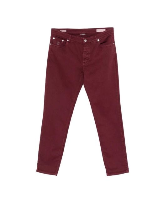 Straight Jeans Brunello Cucinelli pour homme en coloris Red