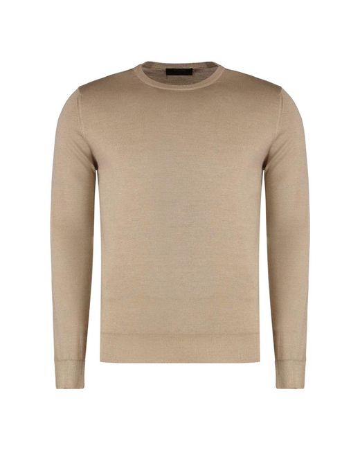 Moorer Brown Round-Neck Knitwear for men