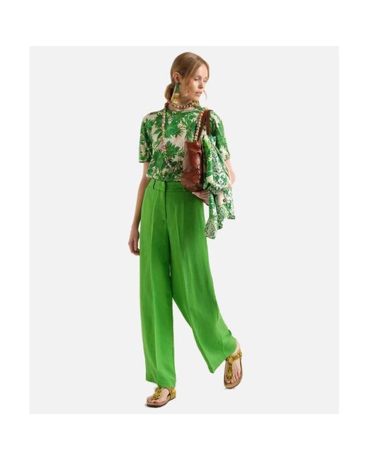 Maliparmi Green Wide Trousers