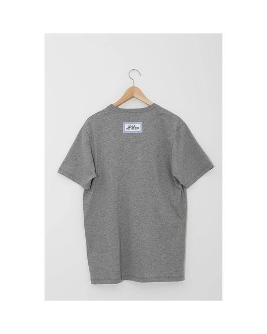 LC23 Tops ,Grijs ,Katoen Abstract Ijsje Geborduurd T-Shirt in het Gray