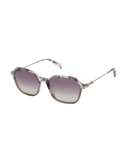 Tous Metallic Braune metallsonnenbrille für frauen
