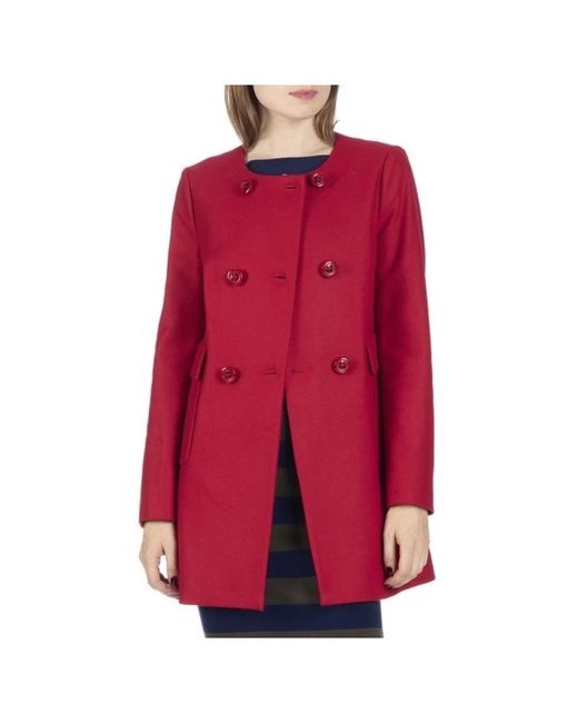 Liu Jo Red Double-Breasted Coats
