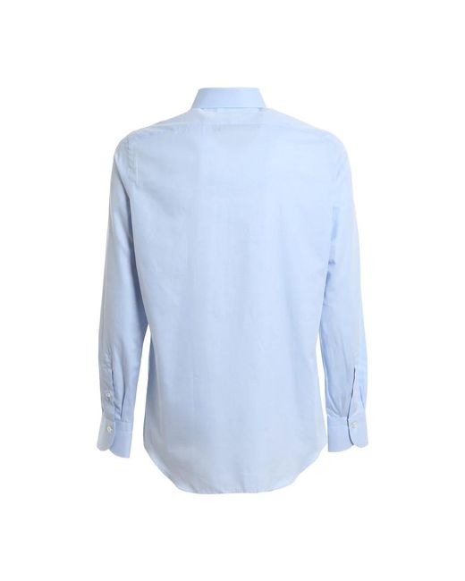 Finamore 1925 Blue Formal Shirts for men