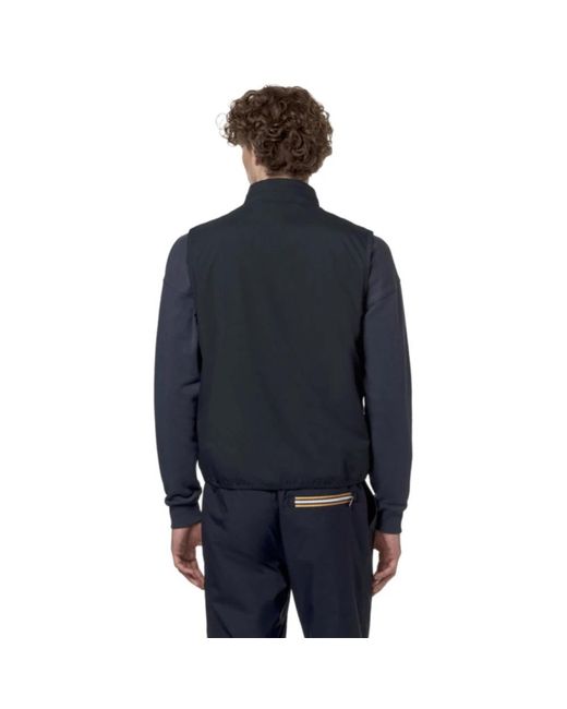 K-Way Blauer Strickjacke Mit Windschutz in Blue für Herren
