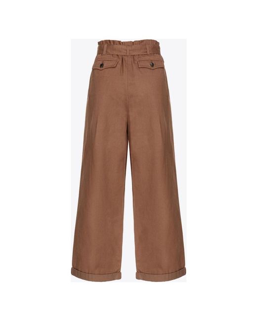 Pinko Brown Wide Trousers