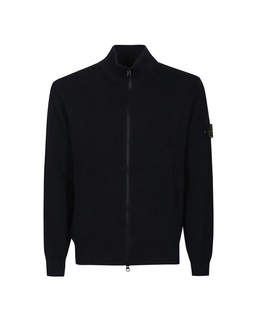 Stone Island Truien & Vesten ,Blauw ,Katoen Stijlvol Cardigan Vest Met Rits in het Blue voor heren