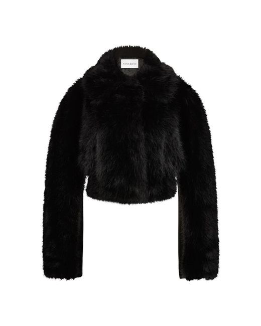 Faux Fur & Shearling Jackets Nina Ricci de color Black