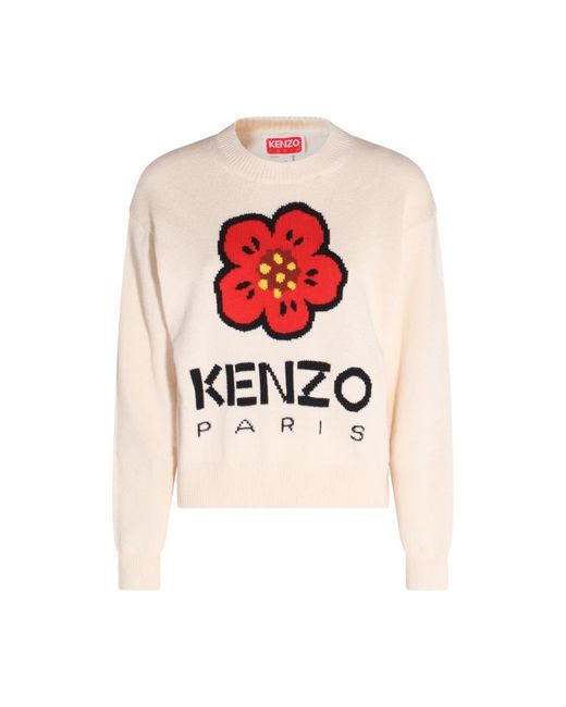 KENZO Red Round-Neck Knitwear