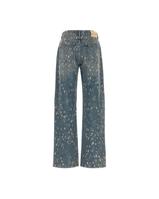 McQueen Blue Wide Jeans for men