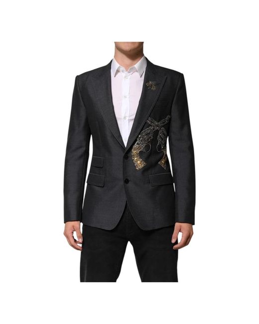 Dolce & Gabbana Black Blazers for men