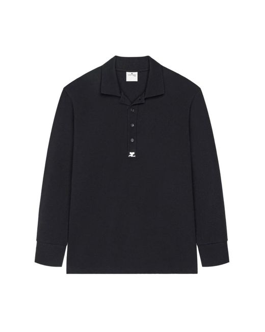 Courreges Blue Polo Shirts for men