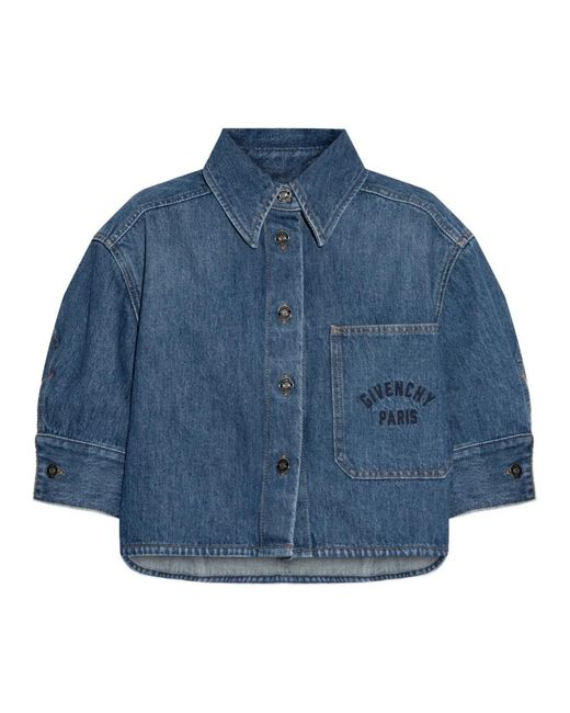 Givenchy Blue Denim Shirts