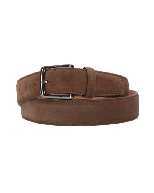 Tod's Wildleder Herrengürtel mit Metallschnalle in Brown für Herren