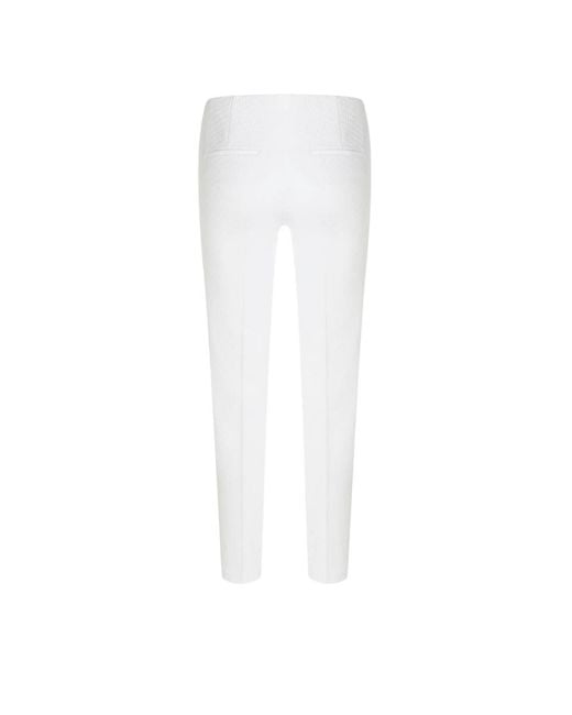 Cambio White Cropped Trousers