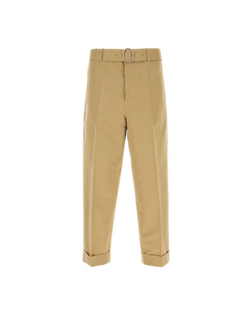 Jil Sander Natural Straight Trousers for men
