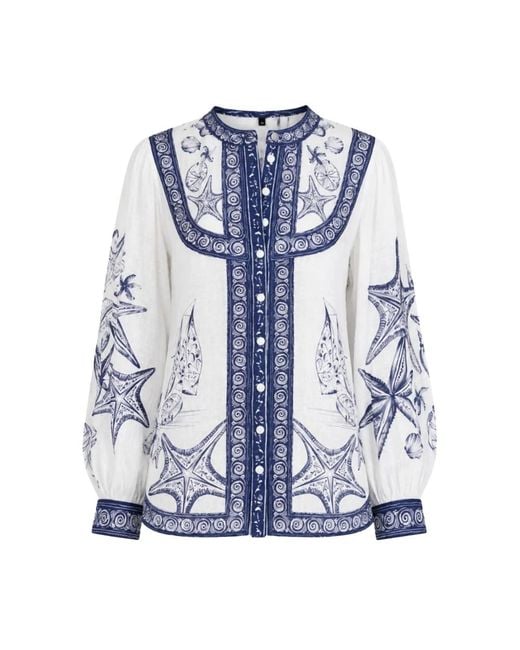 Farm Rio Blue Shirts