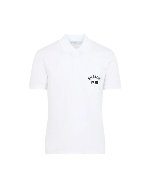 Givenchy Paris Logo Polo in het White voor heren