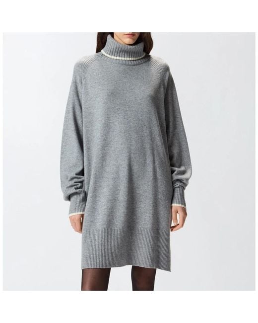 Pinko Gray Knitted Dresses
