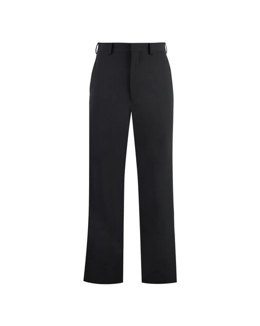 Prada Broeken ,Zwart ,Leer Stretch Broek Van Technische Stof in het Blue voor heren
