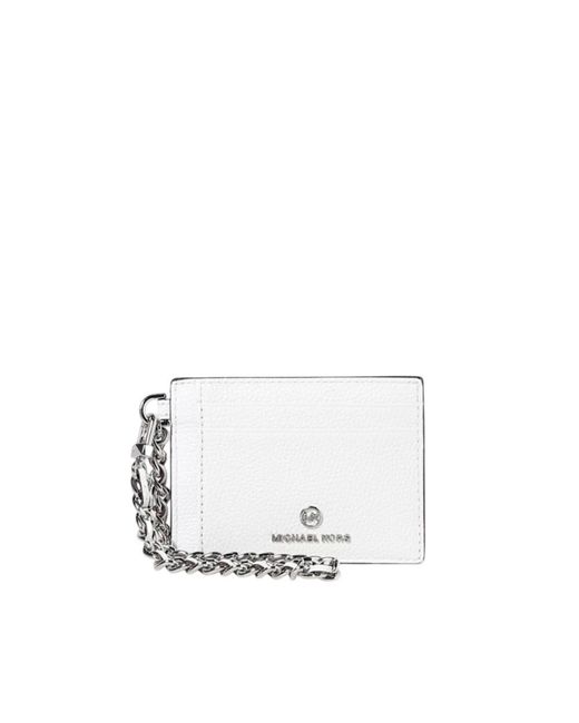 Michael Kors Accessoires ,Wit ,Leer Elegante Kaarthouder Portemonnee in het White