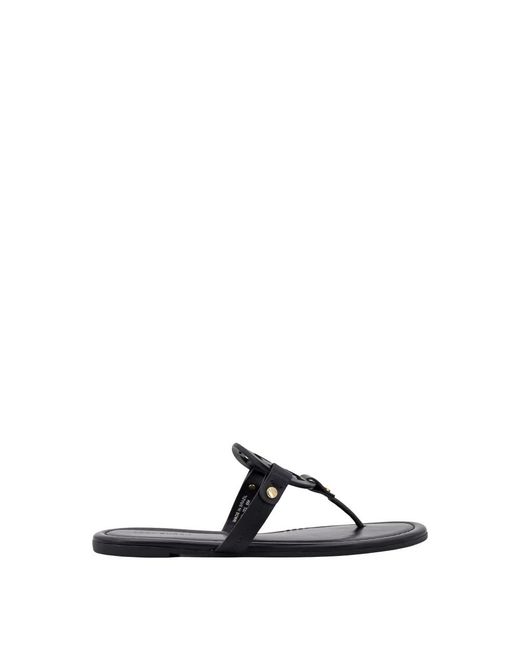 Tory Burch Black Ladies Leather Miller Sandals, Brand