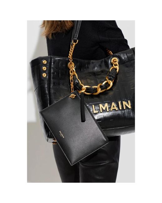 Balmain Black Pulse Lederbeutel