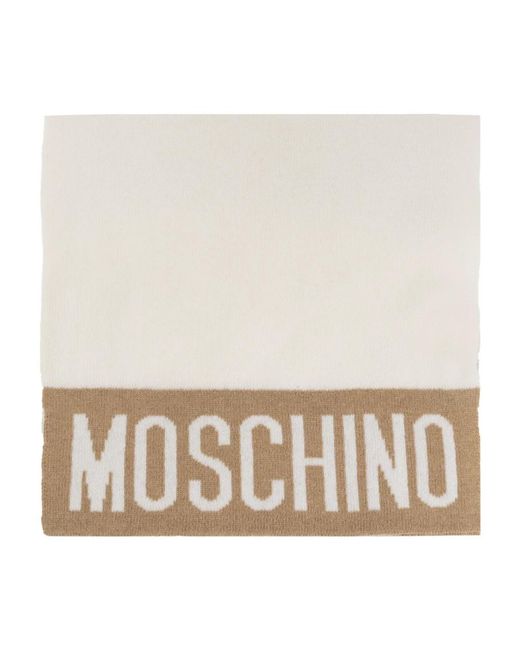 Moschino Natural Logo Schal