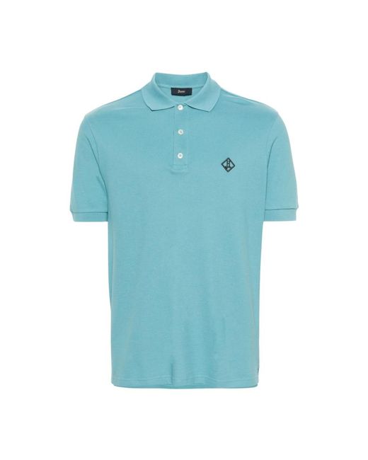 Herno Klassisches polo-shirt für männer in Blue für Herren