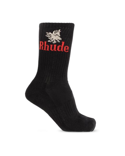 Rhude Socken mit logo in Black für Herren