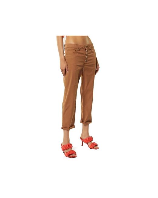 Dondup Koons Cropped Broeken in het Brown