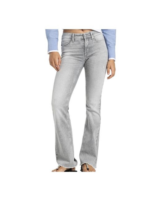 Cambio Gray Boot-Cut Jeans