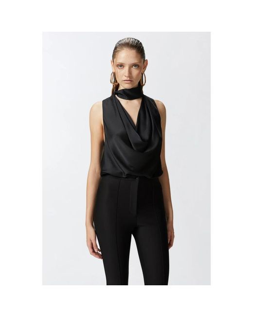 Pinko Black Sleeveless Tops