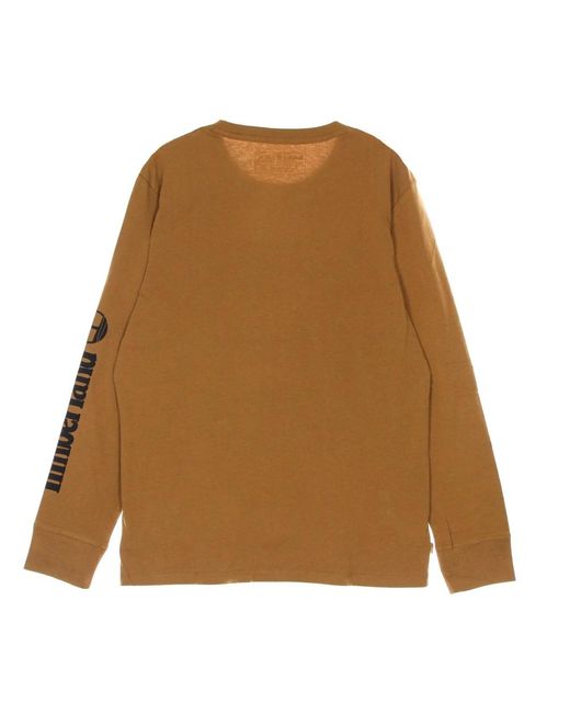 Timberland Brown Long Sleeve T-Shirts for men