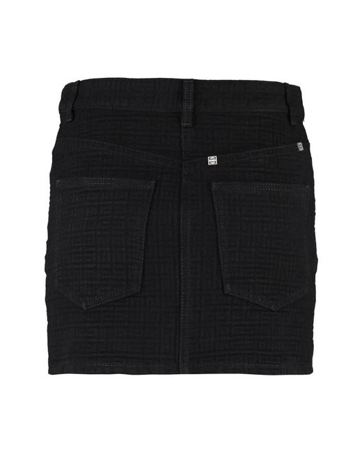 Givenchy Rokken ,Zwart ,Katoen Monogram Jacquard Mini Rok in het Black