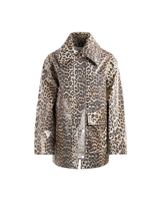 Light Jackets Ganni de color Brown