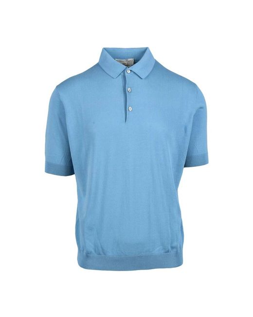 FILIPPO DE LAURENTIIS Baumwoll-Polo-Shirt in Blue für Herren