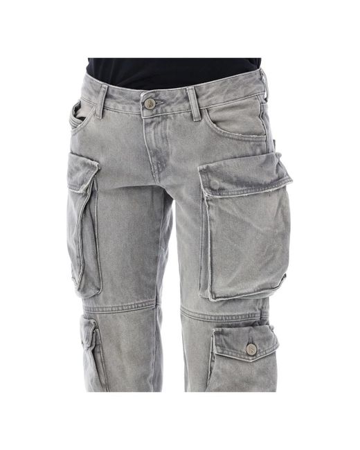 The Attico Gray Loose-Fit Jeans