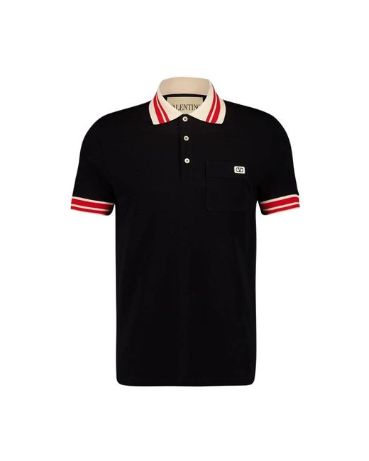 Valentino Garavani Black Polo Shirts for men