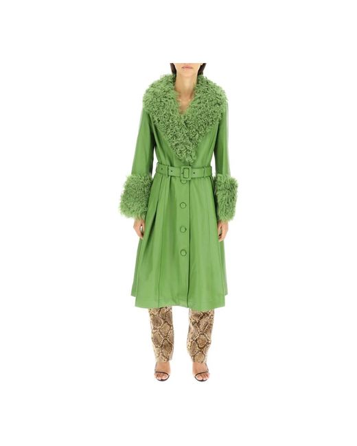 Coats > belted coats Saks Potts en coloris Green
