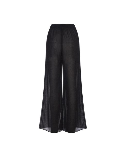 Oseree Black Wide Trousers