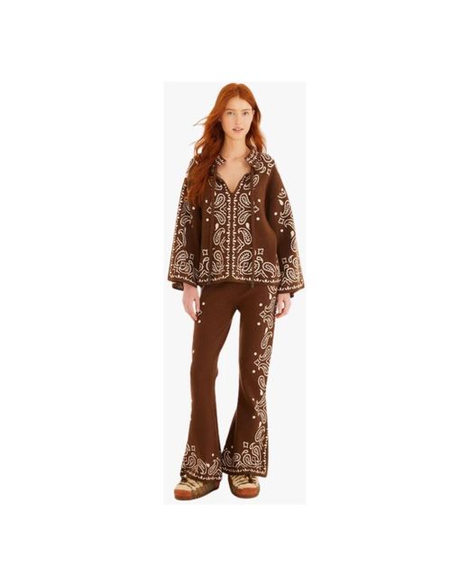 Farm Rio Brown Wide Trousers