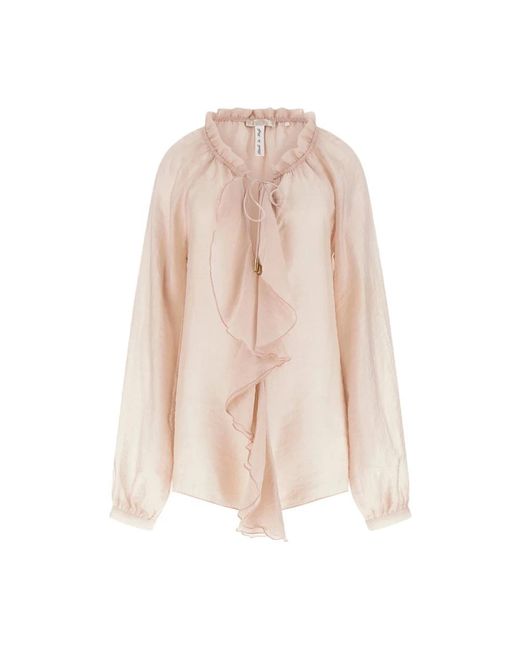 Guess Maelys Geplooide Blouse in het Pink