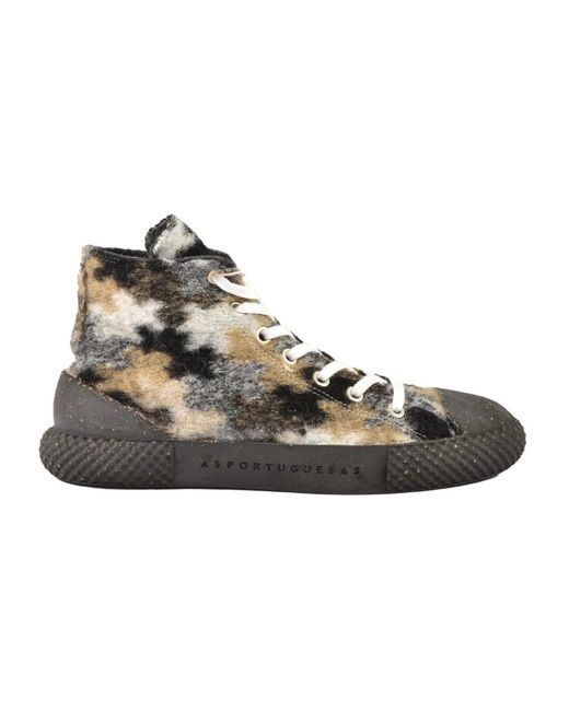 Scarpe in lana con suola in gomma di ASPORTUGUESAS in Brown