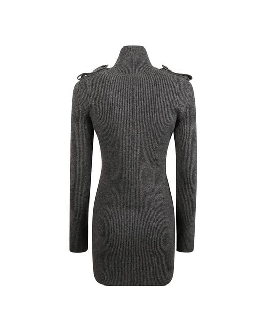 McQueen Black Knitted Dresses