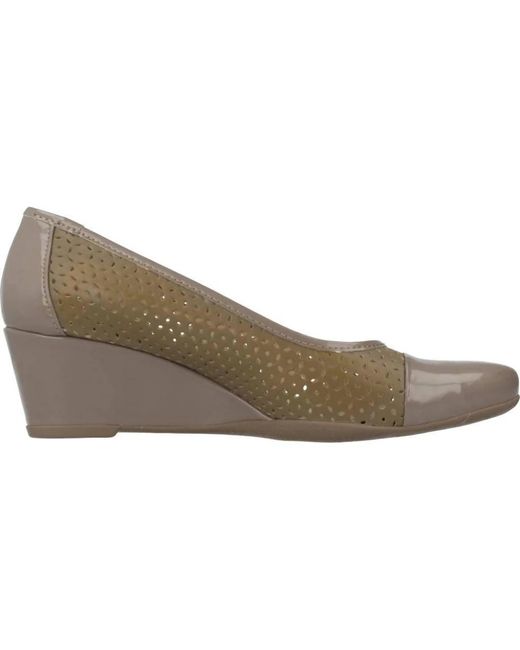 Stonefly Patent/Nappa Wedges Voor Vrouwen in het Gray